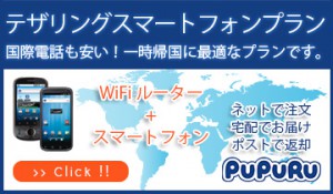 ホーム >>日本国内でご利用の方向けプランのご紹介（携帯電話レンタルサービスのププル） >> テザリングスマートフォンプラン